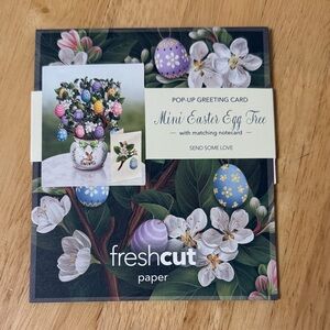 Freshcut Paper Mini Easter Egg Tree Pop-Up Greeting Card - Floral & Pastel Eggs